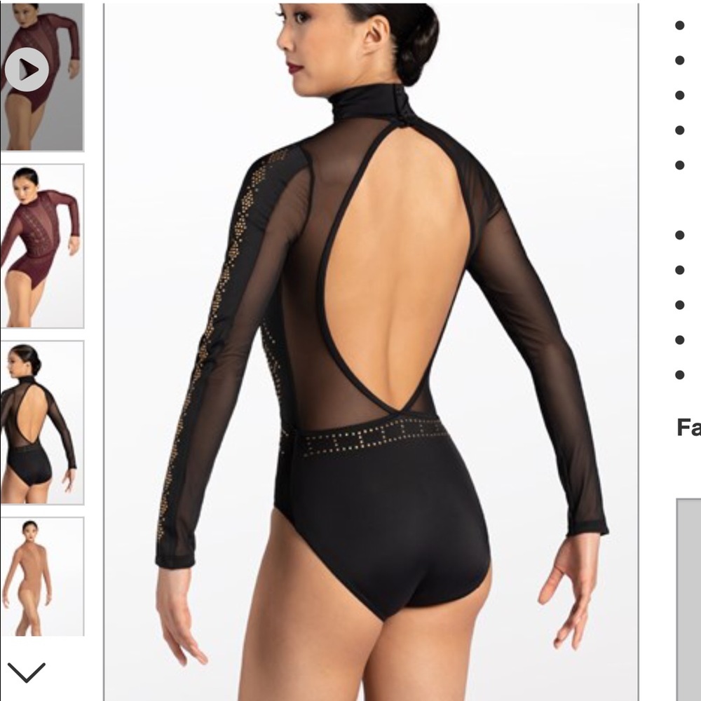 Weissman dance costume NEW leotard Med Adult